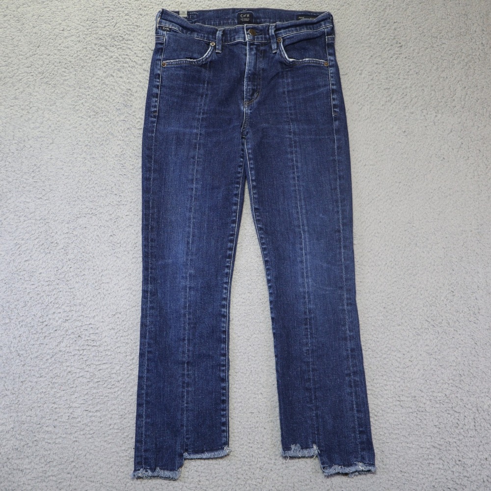 Citizens of Humanity Amari Step Hem Ankle Jeans Dark Wash Front Seam Size 26